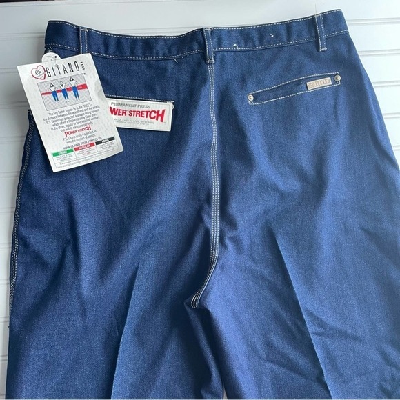 Vintage Gitano Denim Jeans Blue Size 20L Size 12 High waist 80s retro stretch - Picture 9 of 11